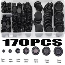 170pcs Rubber Grommet Firewall Hole Plug Electrical Wiring Gasket Assortment Kit