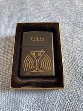 Vintage Zippo Matte Black Martini Lighter 1998 Reynolds Tobacco Company NOS