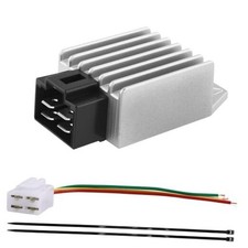 12V 4 Pin Voltage Regulator Rectifier Half Wave With 4 Wires Cable silver