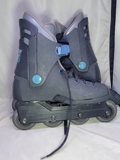Vtg Rollerblades Lightning TRS size 5 Gray Blue Black Broken Buckle No Strap