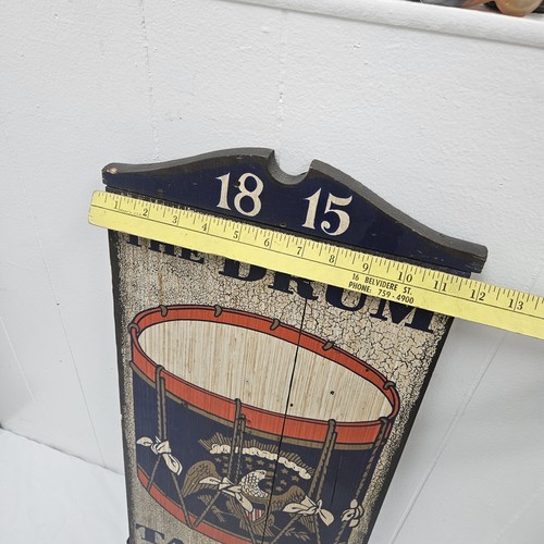George Nathan 1815 The Drum Tavern V Stiles Wooden Pub Sign Display Providence - Picture 7 of 10