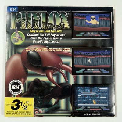 VTG NOS Phylox Shareware PC Game 3.5  Disk Wiz Technology NEW SEALED!
