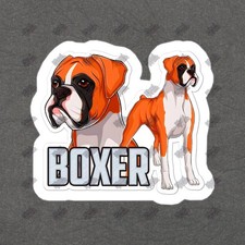 Boxer Dog Vinyl Sticker Decal Cute Pet Decor Perfect for Laptops, 581985