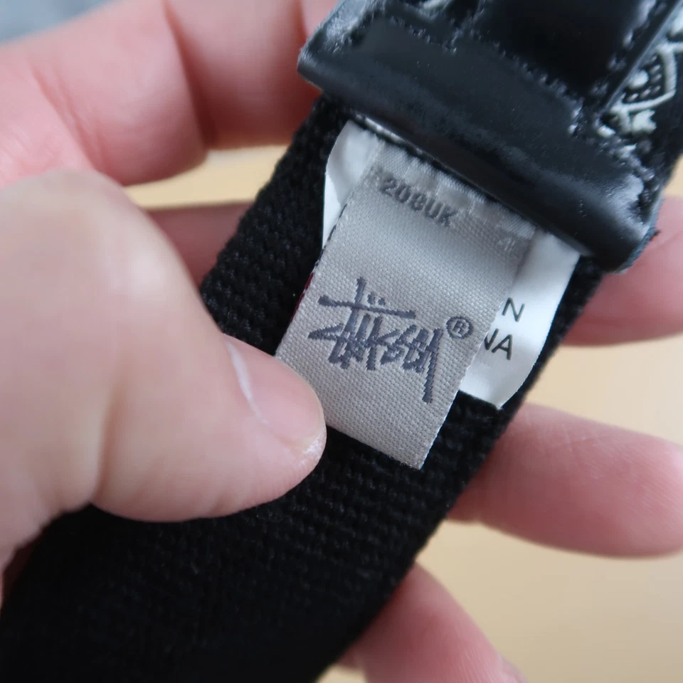 Cinturón Vintage Y2K STUSSY Bandana Negro Talla M/L Años 2000 Foto 4 de 4