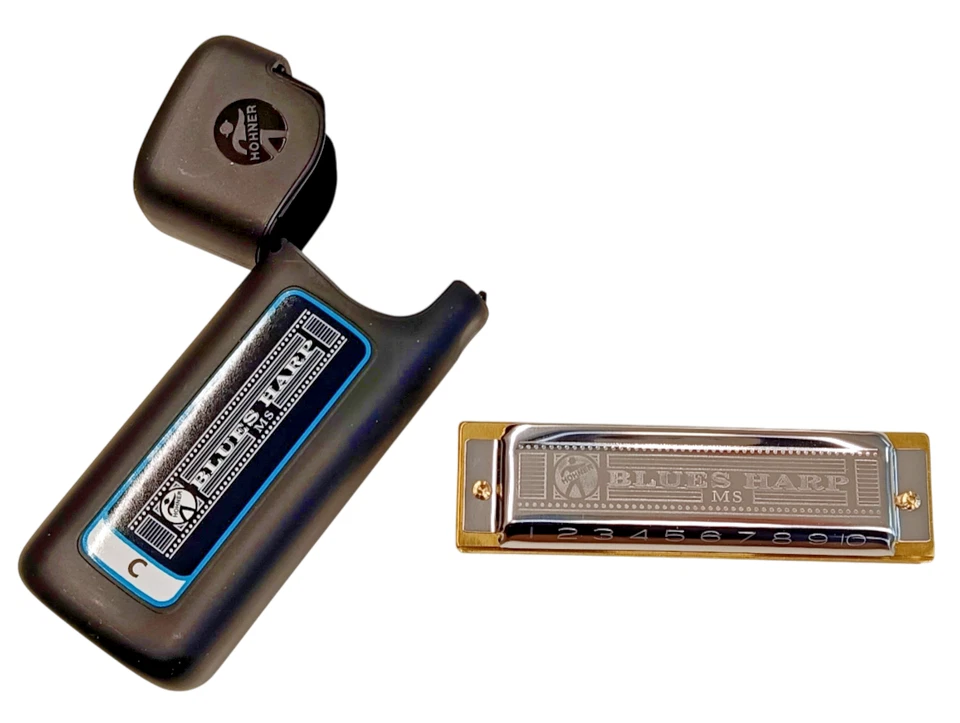 Hohner Harmonica Blues Harp MS Tonalité Do C Diatonique 20 voix peignes en bois - Photo 1/4