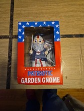 Patriotic Garden Gnome Holding America Flag Figurine Outdoor Yard Decor Statue