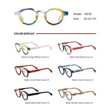 Retro Irregular Round Acetate Eyeglasses Frames Fashion Optical Glasses T18