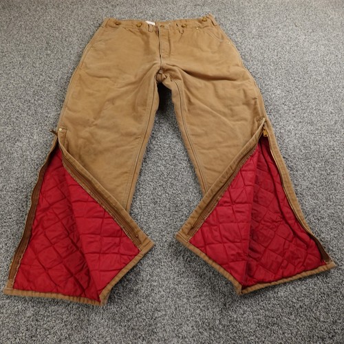 Vintage Carhartt Hose Herren 38 x 30 braun Duck Canvas gesteppt gefüttert Jagd Arbeit USA