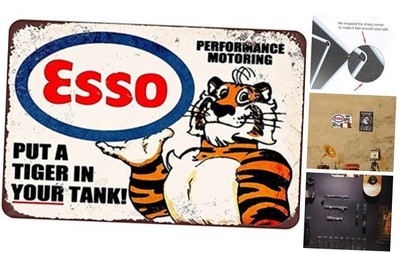 Esso Put a Tiger in Your Tank, Clemson Metal Tin Sign, Wall Decorative Garage 