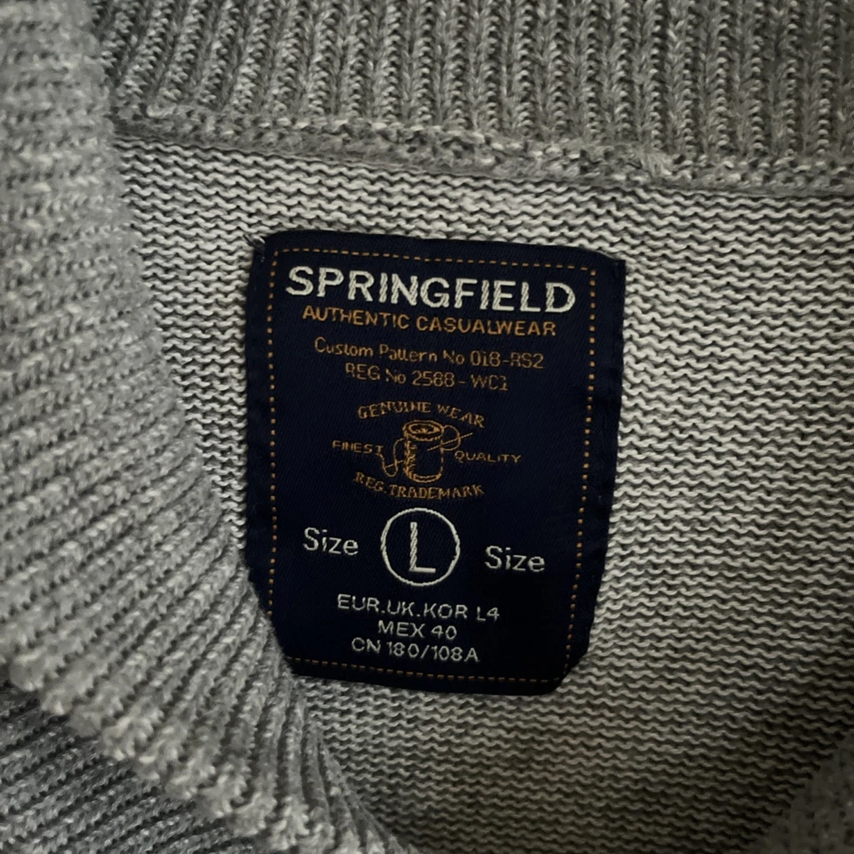 Herren Strickjacke von Springfield Gr. L Farbe Grau - Bild 2 von 4
