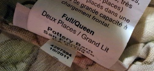 Pottery Barn Bettbezug Jakobin Botanisch Blumen Vögel Baumwolle/Leinen VOLL/KÖNIGIN - Bild 6 von 8