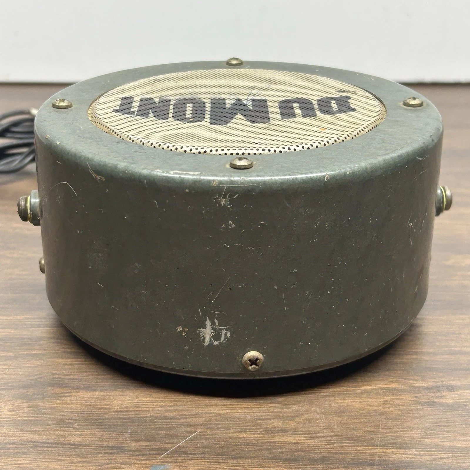 Vintage DuMont Round Metal External Monitor Speaker TV Radio Studio Untested image 6