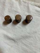 3 Walnut Wood  Guitar Knobs for Split Shaft Pots