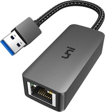 uni USB to Ethernet Adapter, Driver Free 3.0 Gigabit LAN Grey