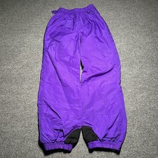 Vintage Columbia SnowPants Womens Small Purple Pocket Sportswear Nylon 90s