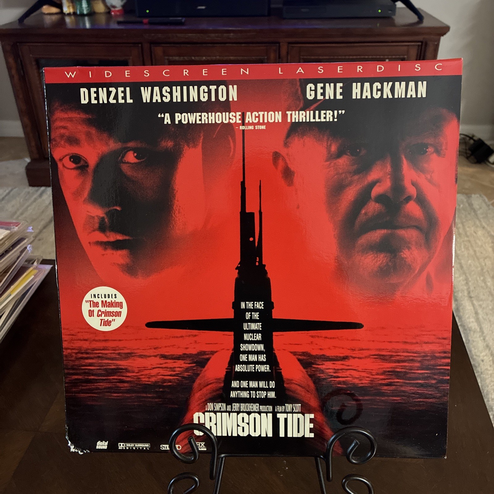 Crimson Tide Laser Disc 2-Disc Set Widescreen Edition Denzel Washington Hackman