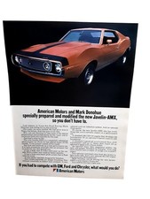 1971 Amc Javelin Amx Mark Donohue Original Vintage Muscle Car Print Ad