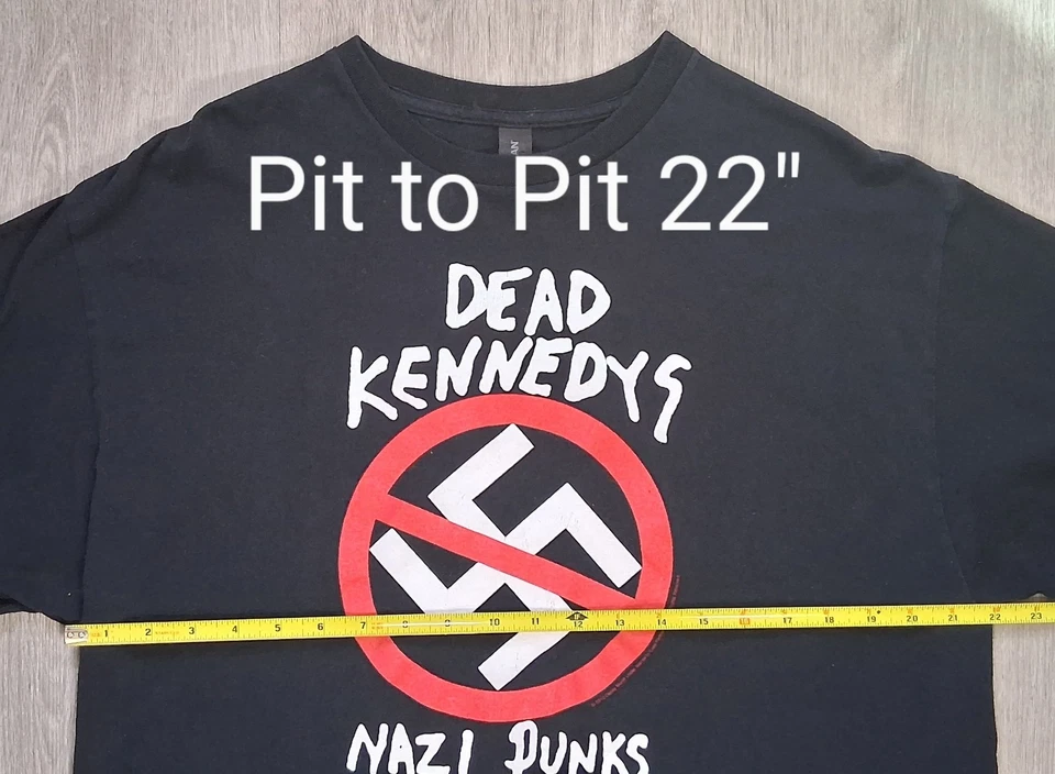 2012 Dead Kennedys Nazi Punks Hombres XL Camiseta Banda Camiseta Negra Foto 3 de 4