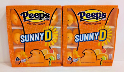 Peeps Sunny D 15 Count - 2 Pack - New Flavor - RARE 30 total