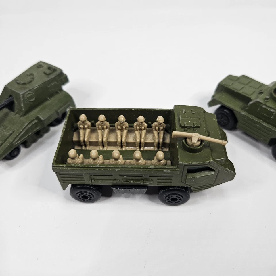 Vintage Matchbox 1976 Military Personnel Carrier #54, Tank #70, & Stoat #28 Lot - Image 3 of 4
