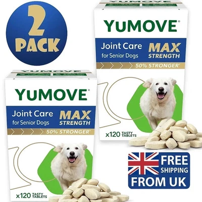 x2 Pack YuMOVE Senior Dog MAX Strength Joint Supplement - 240 Tablets