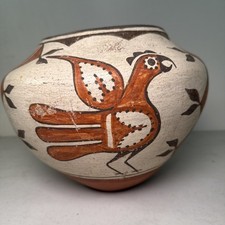 Vintage Seferina Bell Zia Pueblo Pottery Native American Jar Pot Signed