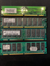 4x 128MB PC133 SDRAM 168-Pin DIMM – Samsung / Micron / takeMS – Retro Pentium II