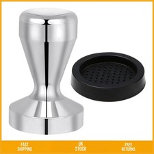 Professional Stainless Steel Espresso Coffee Tamper and Silicone Mat Set 51mm