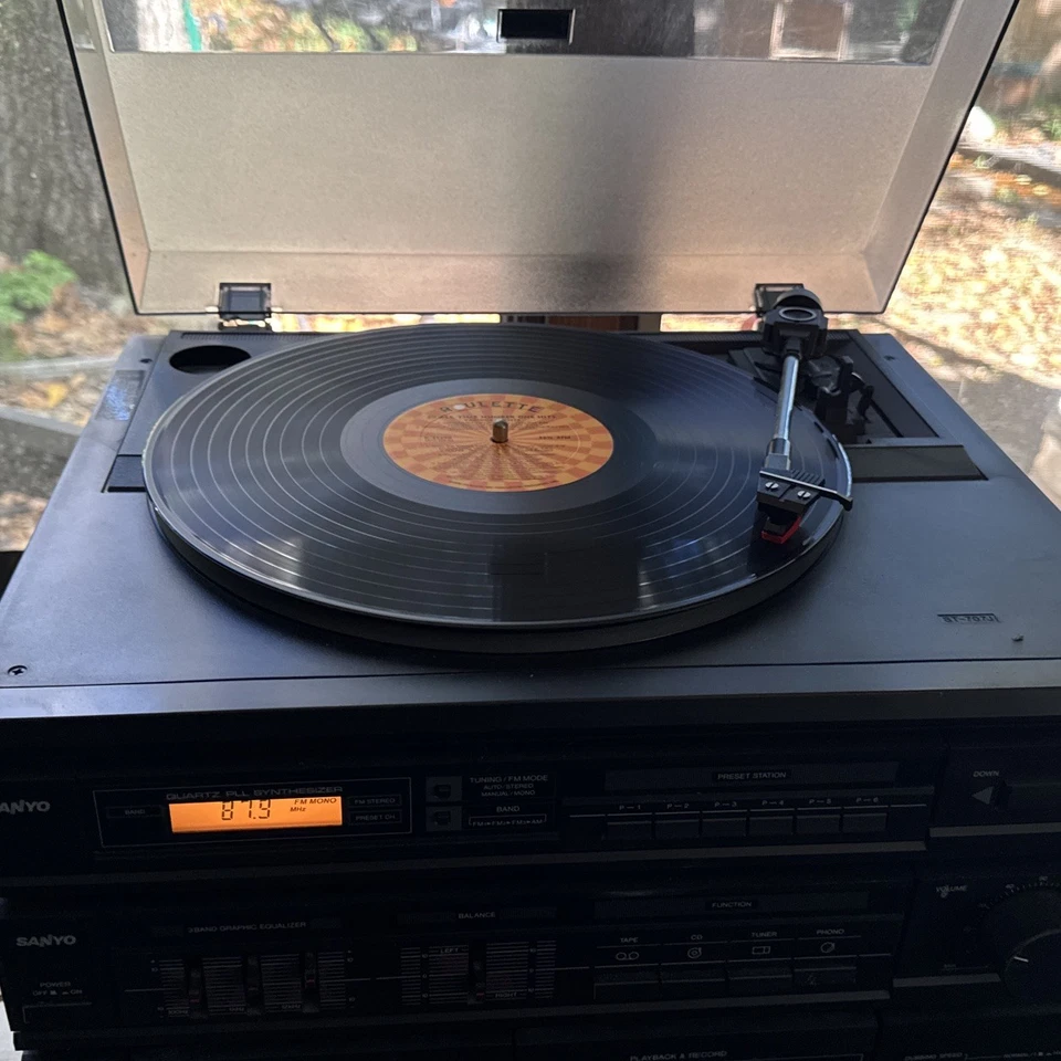 三洋 GXT828U 立体声系统 石英 PLL EQ 双盒式磁带卡座 1980 年代 复古 — 第 4/4 张图片