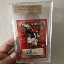 Leaf 2022 Metal Draft Autographed Red Flood Gold David Bell #AW-DB1 Football