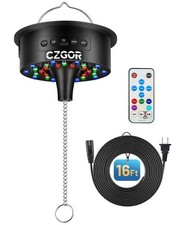 Disco Ball Motor with Light, 0/3/6/9/12/15 RPM Rotating Adjustable Speed Spin...