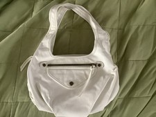 Vera Wang White Vegan Leather Triple Entry Handbag Shoulder bag Purse