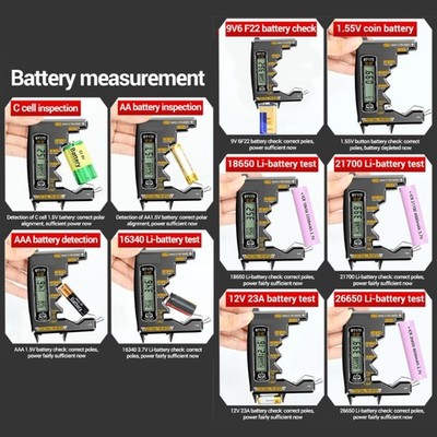 ABS Construction Battery Health Monitor Universal For 1.55V 12V Cells