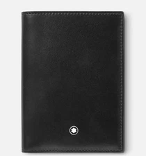 New Montblanc Cowhide Leather Card Holder Wallet – Black – Perfect Gift, Fullbox
