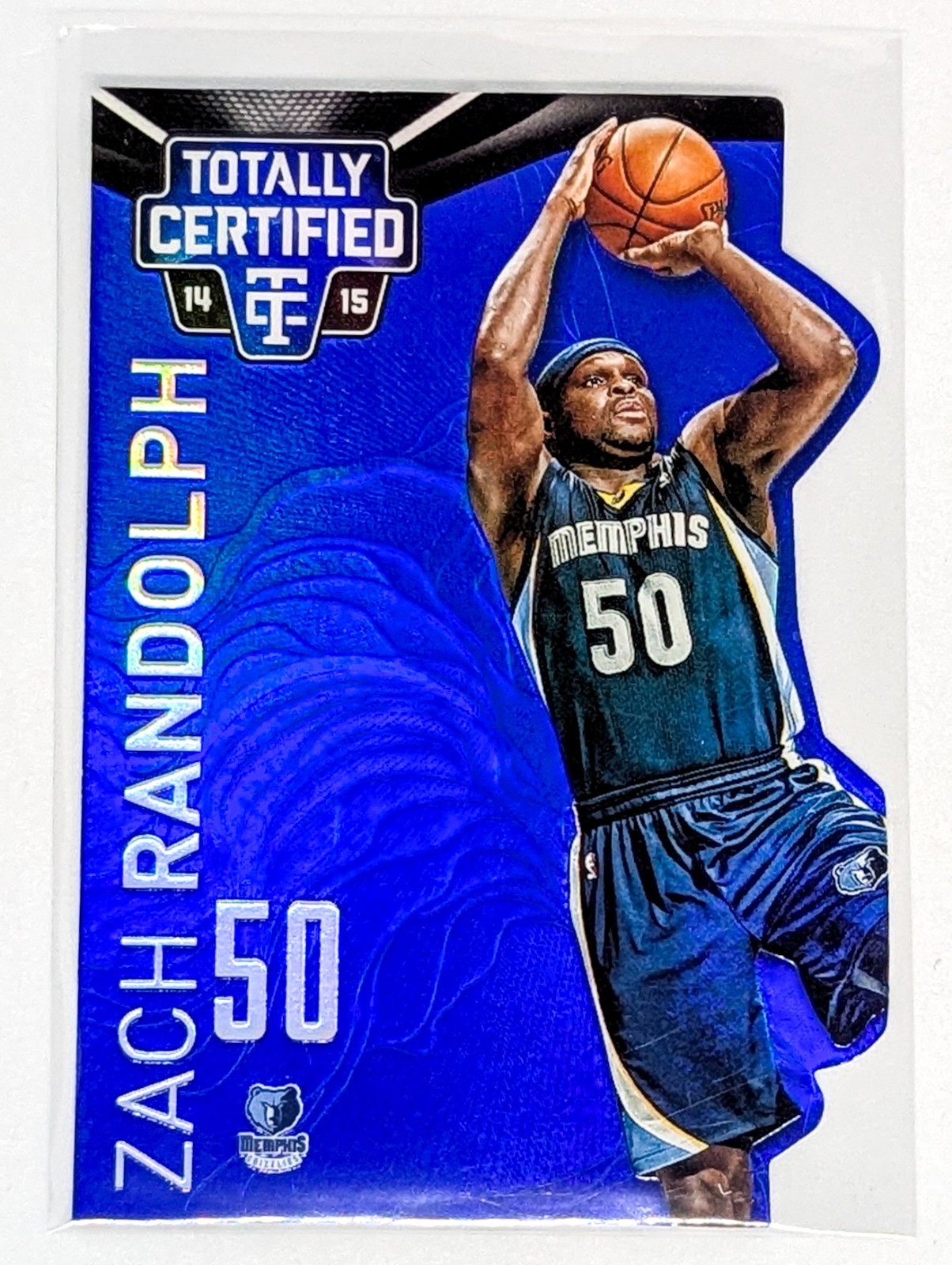 2014-15 Totally Certified Mirror Platinum Blue Die-Cut #5 Zach Randolph /74