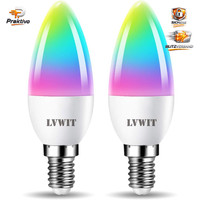 LED GlüHbirnen E14 Dimmbar 4,9W 470Lm 2700-6500K RGB 16 Mio Farben 2Er Set