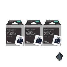 Pack of 3 FUJIFILM INSTAX SQUARE Monochrome Instant Film 10 Exposures 
