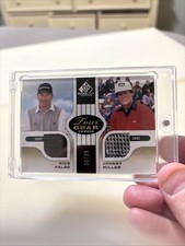 2012 SP Game Used Tour Gear Duals GOLD Nick Faldo Johnny Miller Shirts 30/35 🔥