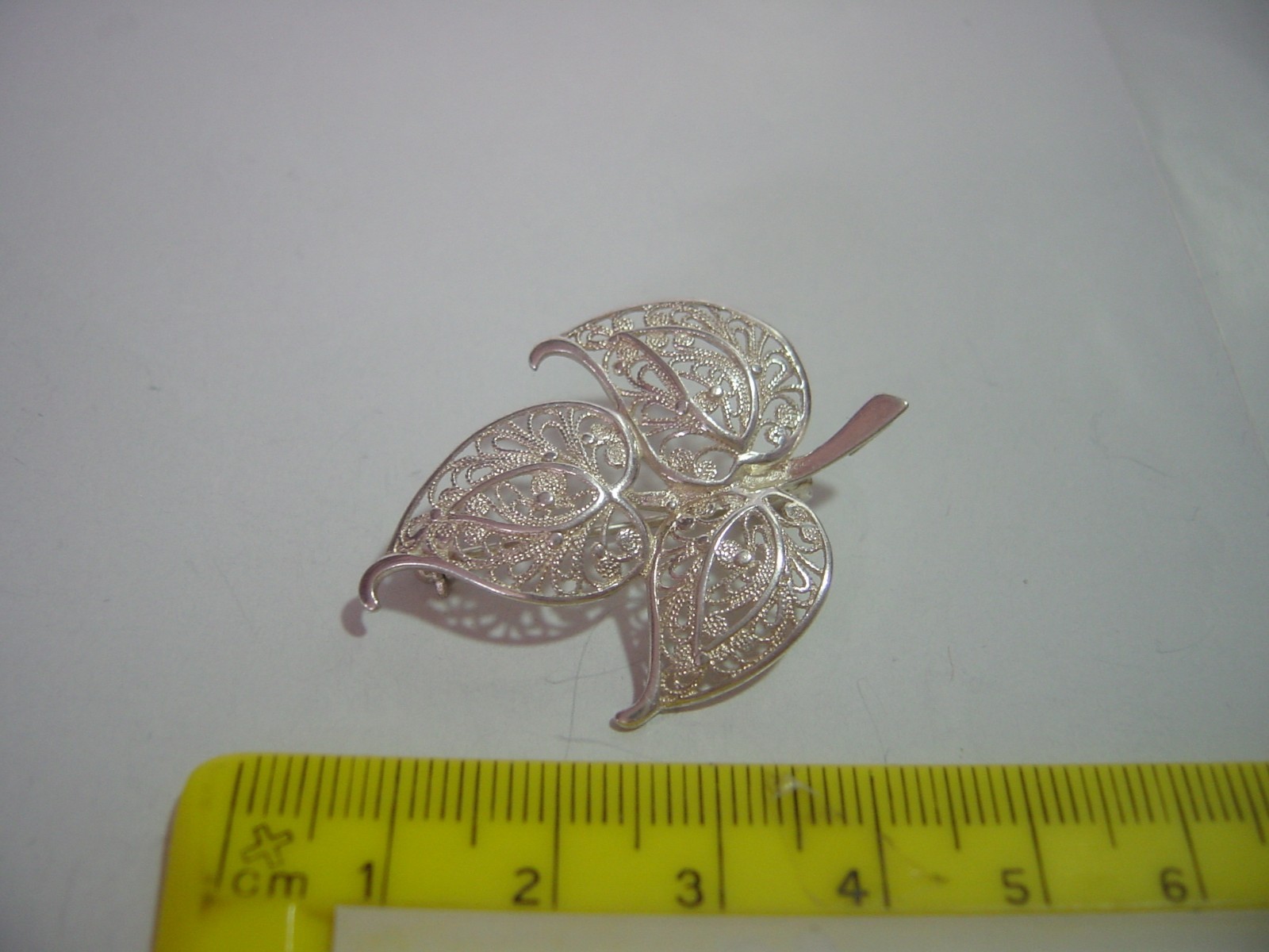 SOLID STERLING SILVER BEAUTIFUL LEAF BROOCH-SUPER… - image 3