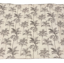Pottery Barn Palm Tree King Pillowcase Grey Tropical Botanical Beach Cotton