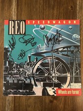 ‘REO Speedwagon’ Band Signed Vinyl Album ‘Wheels Are Turnin’ Kevin Cronin +3