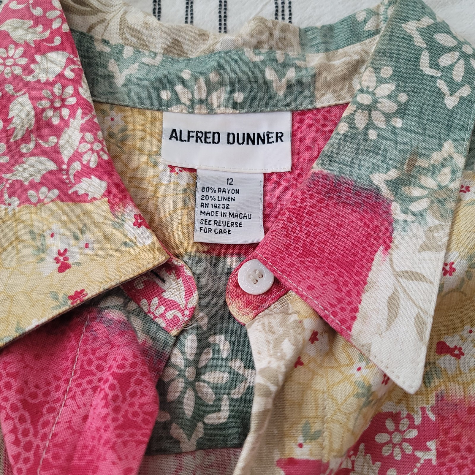 Alfred Dunner Patchwork Quilt Design Button Up Sh… - image 6