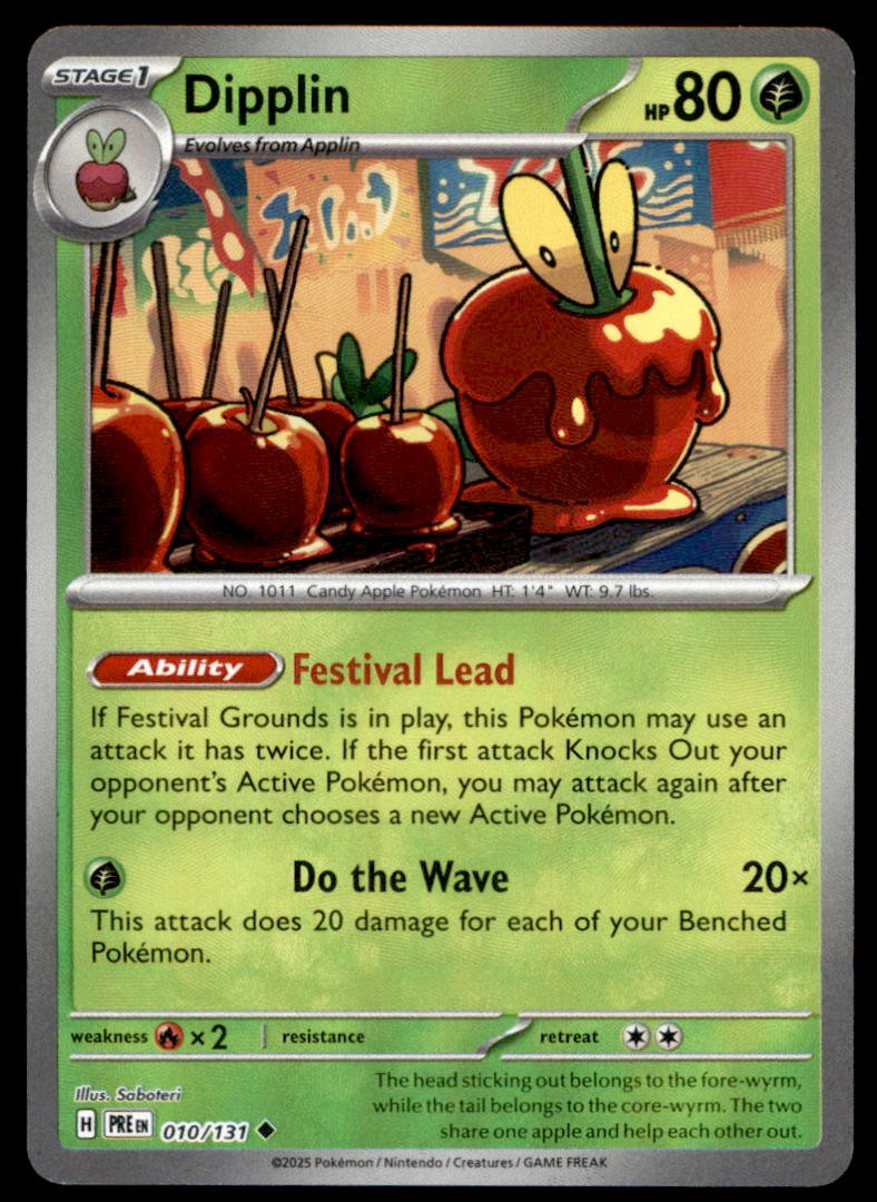 Dipplin 010/131 pokeball Prismatic Evolutions Pokemon Lightly Played