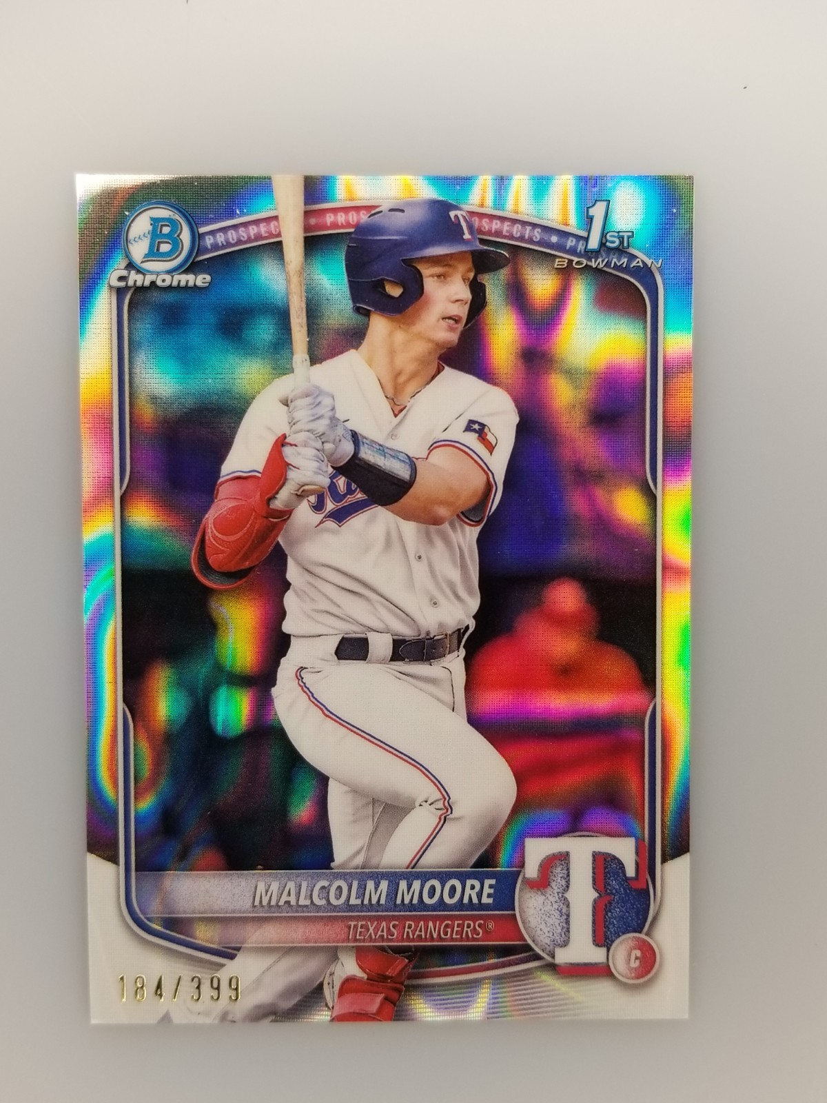 2025 Bowman Chrome Malcolm Moore #BCP-129 1st Bowman Lava Refractor 184/399