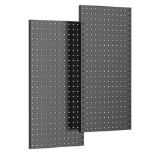 12x24 Inch Black Metal Pegboard Panels Garage Wall Tool Organizer 2 PCS