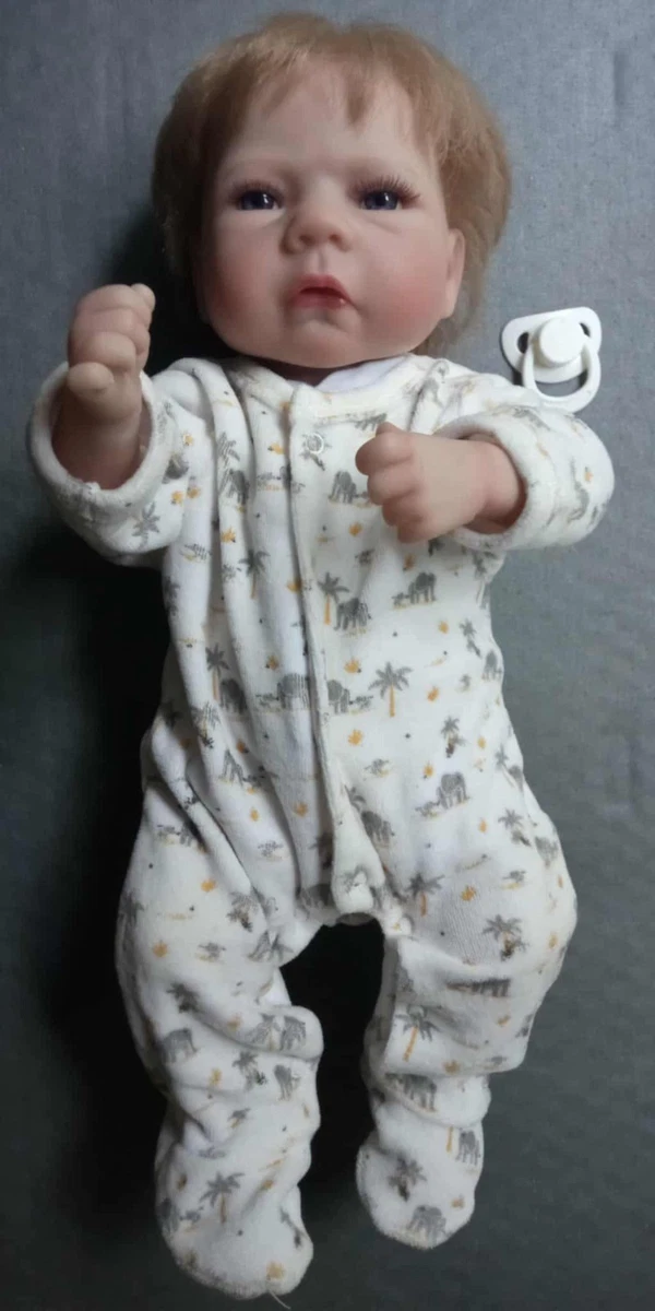 Bébé Reborn 49cm 3,7kg Tout Silicone Nouveau-né Réaliste