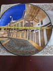 Vintage Eduardo Vega Artesa Ceramic Art Tile Ecuador  Village Blue Sky — photo 2