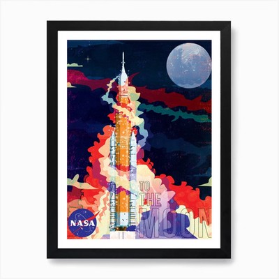 Sls Nasa Kunstdruck gerahmt Wandbild Poster Leinwanddruck Bild