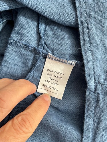 Francesca Bettini Made In Italy Blue Linen Blend Dress Size XL BRAND NEW/TAGS CF - Picture 7 of 20