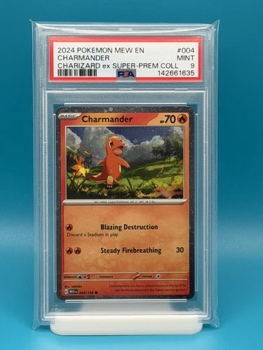 PSA 9 - 2024 POKEMON MEW EN CHARMANDER CHARIZARD EX SPC